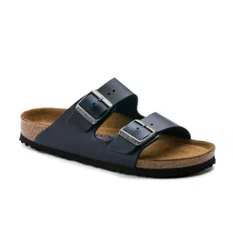 Birkenstock Unisex Arizona Soft Footbed Blue Regular Slides-image-47