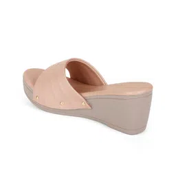 ICONICS Beige Wedge Sandals image 3