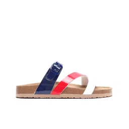 HF JOURNEY Striped Strappy Open Toe Flats image 2