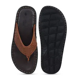 Ajanta Men Tan Brown Comfort Sandals image 4