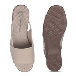 Hush Puppies Textured Leather Open Toe Flats image 5