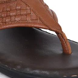 Ajanta Men Tan Brown Comfort Sandals image 5