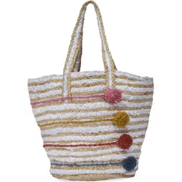 Art Avenue Textured Oversized Jute Shopper Tote Bag image 1