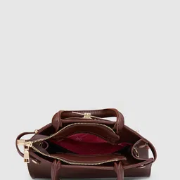 Globus Women Dark Brown Solid Casual Handheld Bag image 4