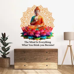 rehandecors 55 cm Gautam Buddha Wall Sticker and Mural Size -23X19 Inches Removable Sticker-picture-16