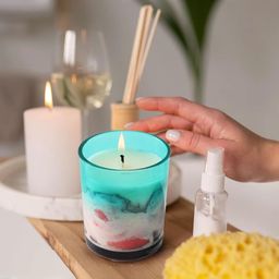 UMAI Green & Grey Scented Candle with Jar-picture-2