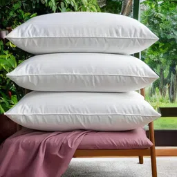 eirini LUXURY Polyester Fibre Solid Sleeping Pillow Pack of 2 image 2