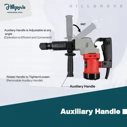 hillgrove HGCM536M5 17mm Demolition Chisel+Hammer Concrete Breaker Drill Machine with Power & Hand Tool Kit image 5