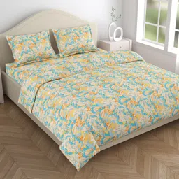 haus & kinder Microfiber Double Flat 120 TC Floral Bedsheet-picture-33