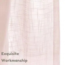 the conversion Pink Linen Solids 8ft sheer Rod Pocket Long Door Curtain image 3