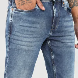 killer Men Slim Mid Rise Dark Blue Jeans image 5