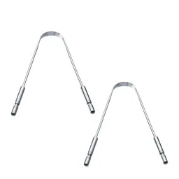 GUBB Set of 2 Silver-Toned Metal Tongue Cleaners-image-32