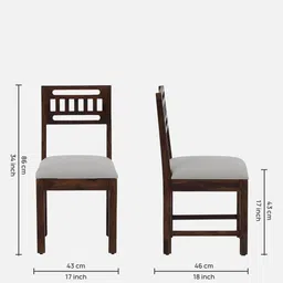 woodsworth from pepperfry Vipra Sheesham Wood 2 Seater Dining Set In Scratch Resistant Provincial Teak Finish image 4