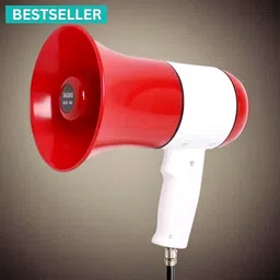 syara Handheld (Megaphone with Recorder) (Bhopu Talk Record Play) & Siren MusicQM564 Handheld (Megaphone) (Bhopu) Horn with USB & SD Card Port for AnnouncingQM564 Outdoor, Indoor PA System image 1