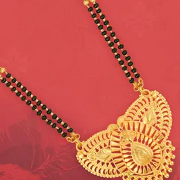 MEENAZ Gold-Plated Beaded Mangalsutra image 1