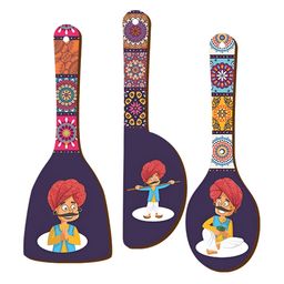 CVANU Purple & Pink 3 Pieces Printed Hanging Wall Decor-picture-13