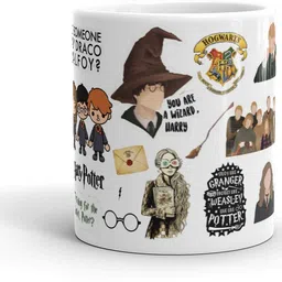 thehappybox Ceramic Harry Potter Designer Printed Coffee white 350ml Ceramic Coffee Mug image 2