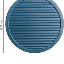 pepplo Pvc Cosater C-A Round_Blue_4,Pack of 4 Silicone Trivet image 5