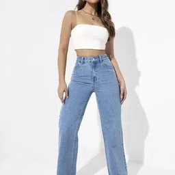 cnw Women Regular Mid Rise Blue Jeans image 5