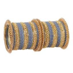 NMII Set Of 46 Gold-Plated Zircon-Studded Chuda Bangles image 2