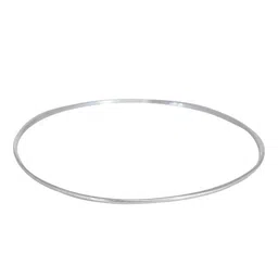 Unniyarcha 92.5 Silver Minimal Plain Bangle image 2