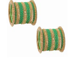 NMII Set Of 46 Gold-Plated Zircon-Studded Chuda Bangles image 3
