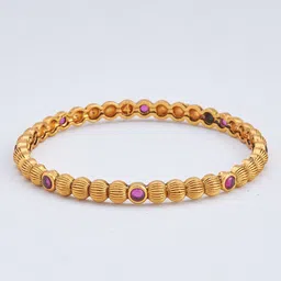 Kushal's Fashion Jewellery Set Of 2 Gold Plated Stones Studded Bangles image 3