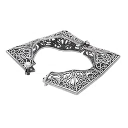 Adwitiya Collection Oxidised Silver Plated Handcrafted Bangles image 4