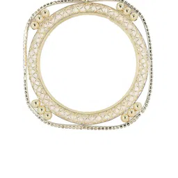 NMII Set Of 4 Gold-Plated Zircon-Studded Kada Bangles image 5