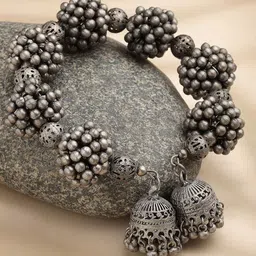 PANASH Oxidised Silver-Plated Bangles-picture-23