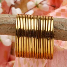 Shining Diva Set Of 24 Gold-Plated Antique Bangles-image-32