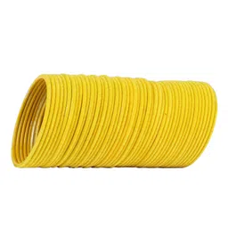 Arendelle Set Of 48 Yellow Solid Bangles-picture-16