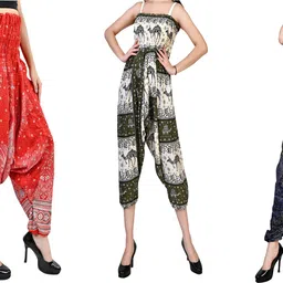 fusfus Printed Rayon, Cotton Women Harem Pants image 1