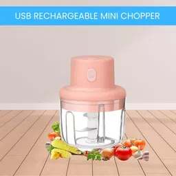 Mini Rechargeable Chopper, Electric Chopper for Onion, Garlic and VegetableB365 Electric Vegetable & Fruit Chopper-image-84