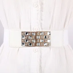 Women Casual White Fabric Belt-image-20