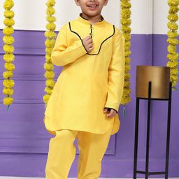 Pro-Ethic STYLE DEVELOPER Boys Yoke Design Regular Pathani Kurta With Pyjamas-picture-4
