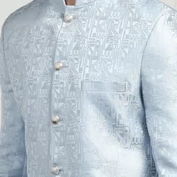 TAHVO Mens Embroidered Mndarin Collar Sherwani Set image 2