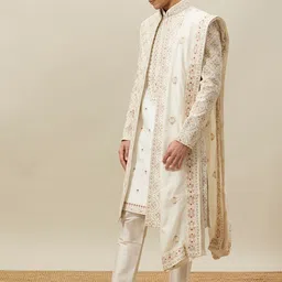 Twamev Embroidered Mandarin Collar Long Sleeves Sherwani Set image 4