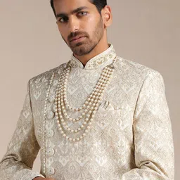 Manyavar Men Self-Design Sherwani Set image 3