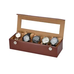 Essart Tan Solid 5 Slots Watch Organiser-picture-15