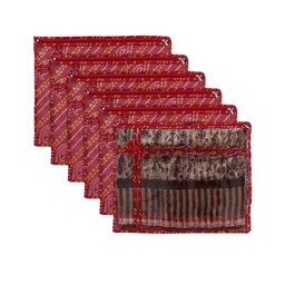 Kuber Industries Pack Of 6 Red Printed Saree Covers-picture-24