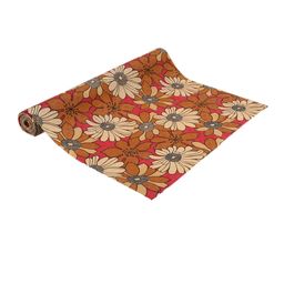 Dakshya Industries Orange flower Printed Anti Slip Self Cover Roll 10 m-picture-28
