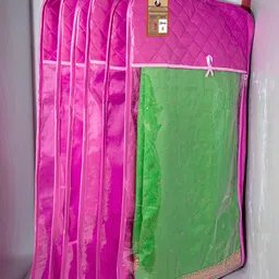 atorakushon Set Of 18 Purple Solid Satin Wardrobe Cloth Organizers-image-21