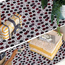 Dakshya Industries Black & White Dot-Printed Anti Slip Self Cover Roll-image-0