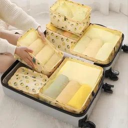 HOUSE OF QUIRK Yellow 7 Pieces Regular Multi-Utility Organisers-picture-40