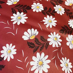 Dakshya Industries Maroon & White Floral Printed PVC Shelf Liner image 3