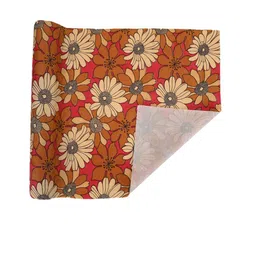Dakshya Industries Orange flower Printed Anti Slip Self Cover Roll 10 m image 2