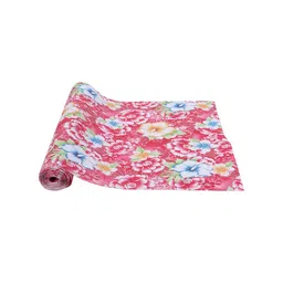 Dakshya Industries Hibiscus Pink & Blue Printed PVC Shelf Liner image 4