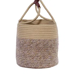 Pano Beige Striped Multi-Utility Storage Basket Organiser image 4