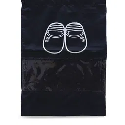 Kuber Industries Black Set of 12 Parachute Water Resistant & Dust Proof Shoe Bags image 3